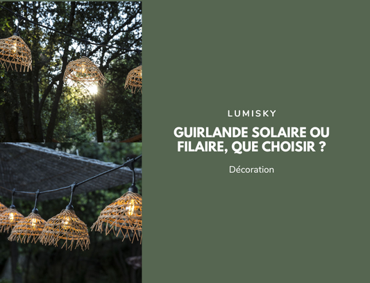 Guirlande effet paille en extérieur