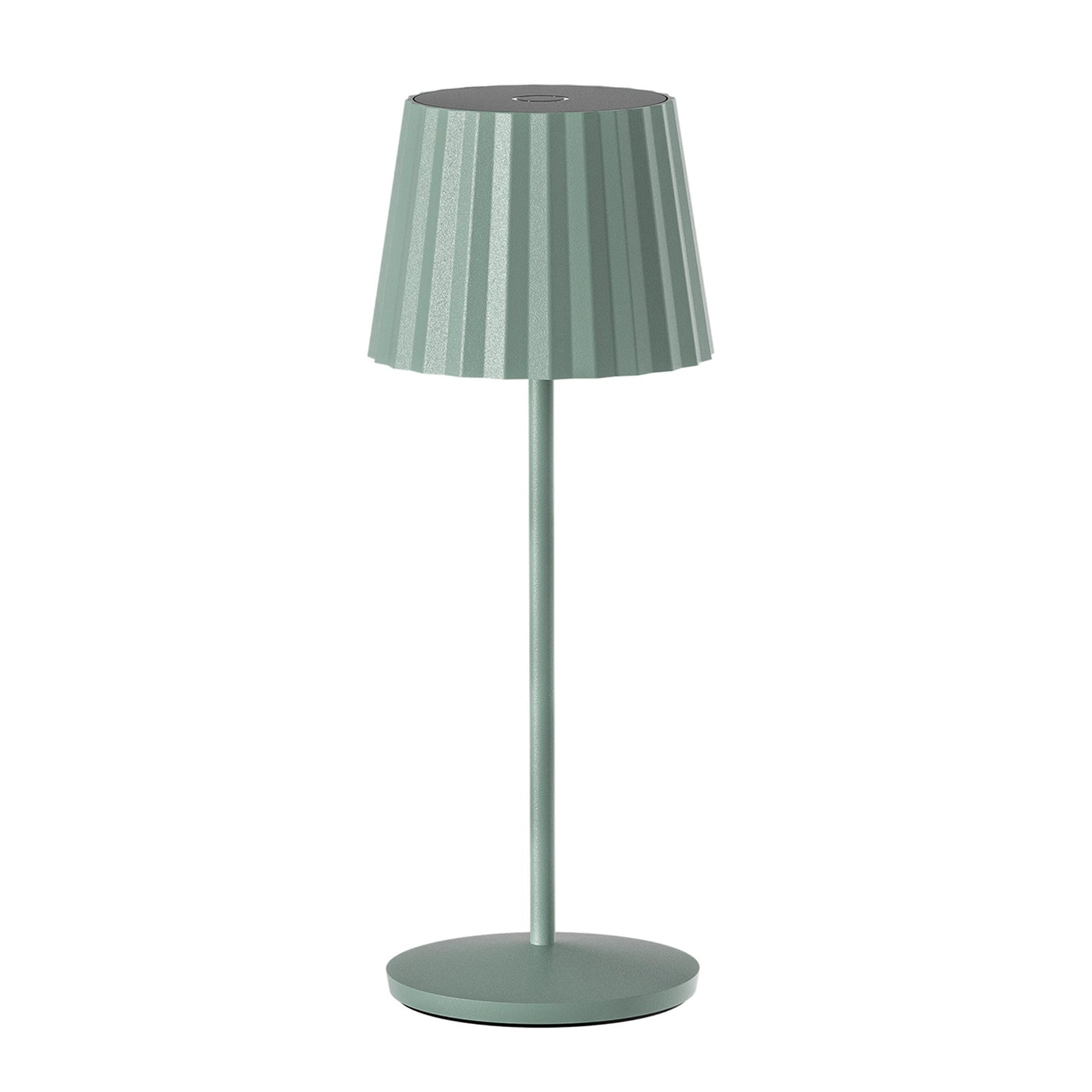 Lot de 6 Lampe de table sans fil LED blanc chaud dimmable ABBY OLIVE H29cm Vert Olive avec plateau de chargement