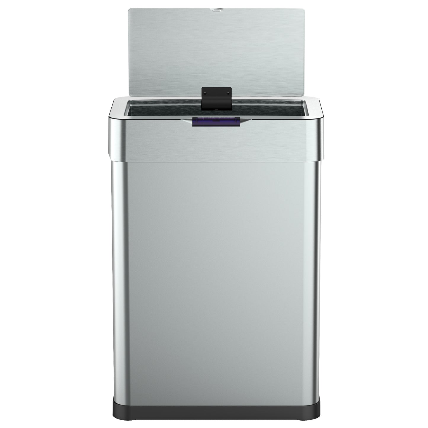 Poubelle de cuisine automatique design 60L DAYTONA en acier INOX avec cerclage