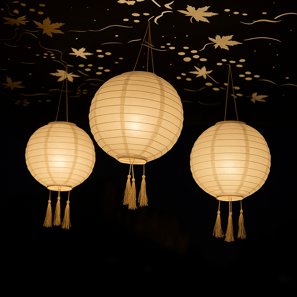 3er Set Lampion Solarlaterne beige creme festlich Hochzeit LED warmweiß HIMALAYA ∅30cm