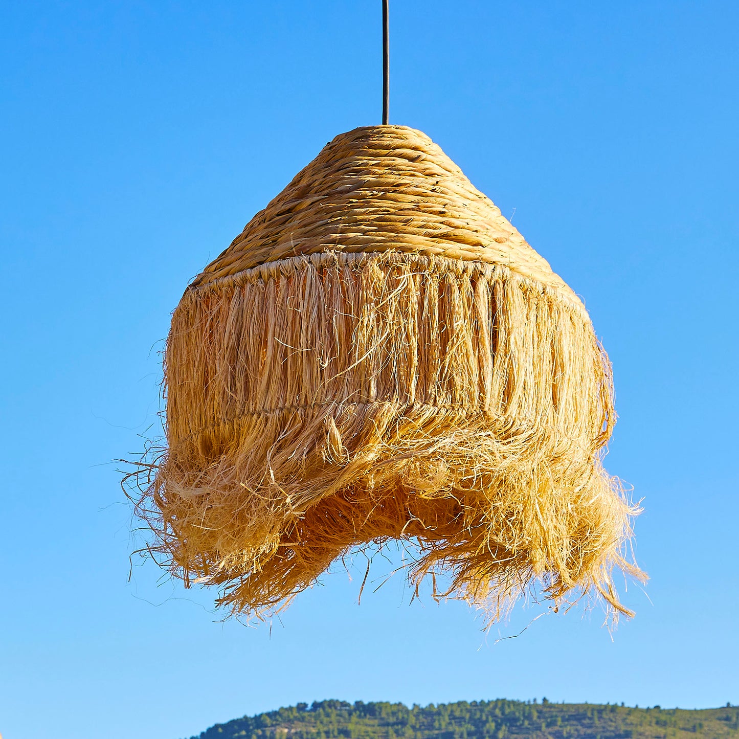 Abat jour naturel LEONORA INDOOR en jacinthe d'eau style bohème pour monture électrique E27