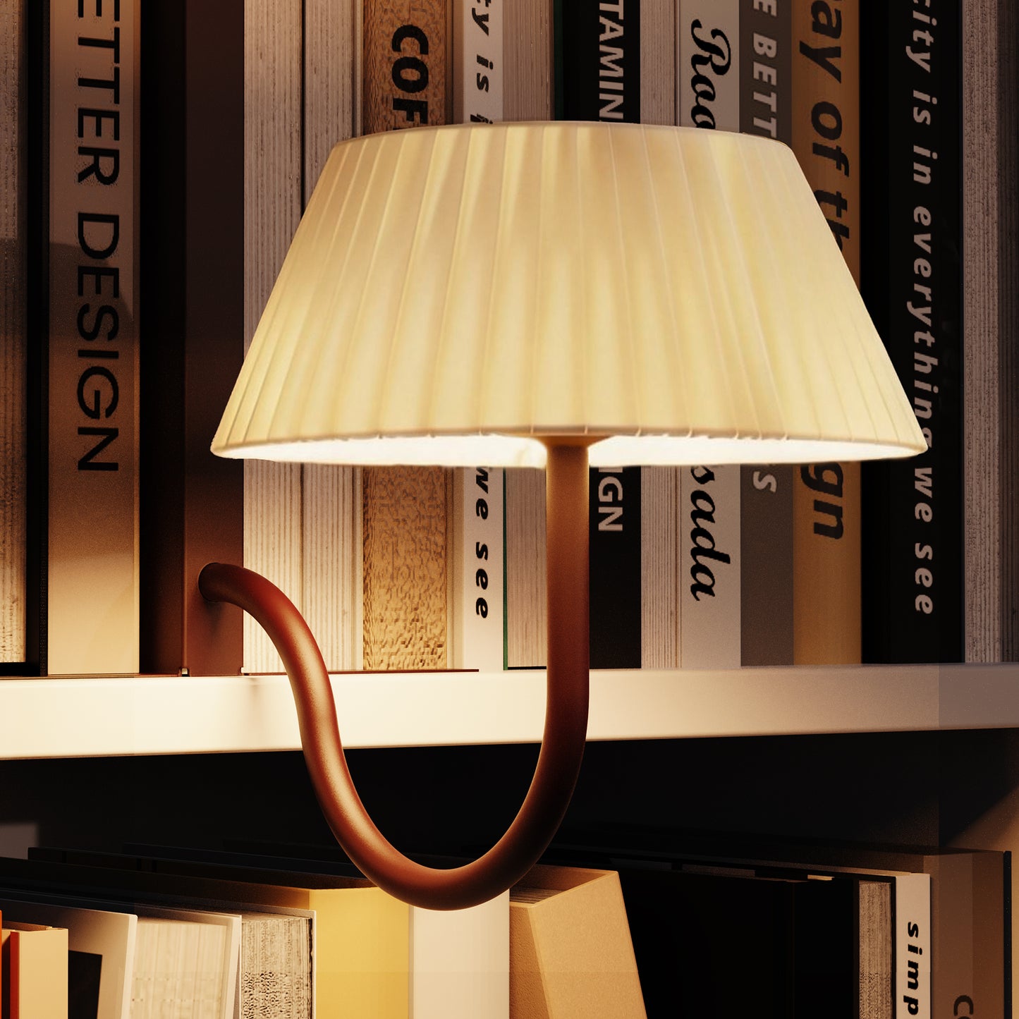 Applique murale d'intérieur avec ampoule LED bronze rechargeable blanc chaud dimmable LIBRA CORTEN H28,5 cm