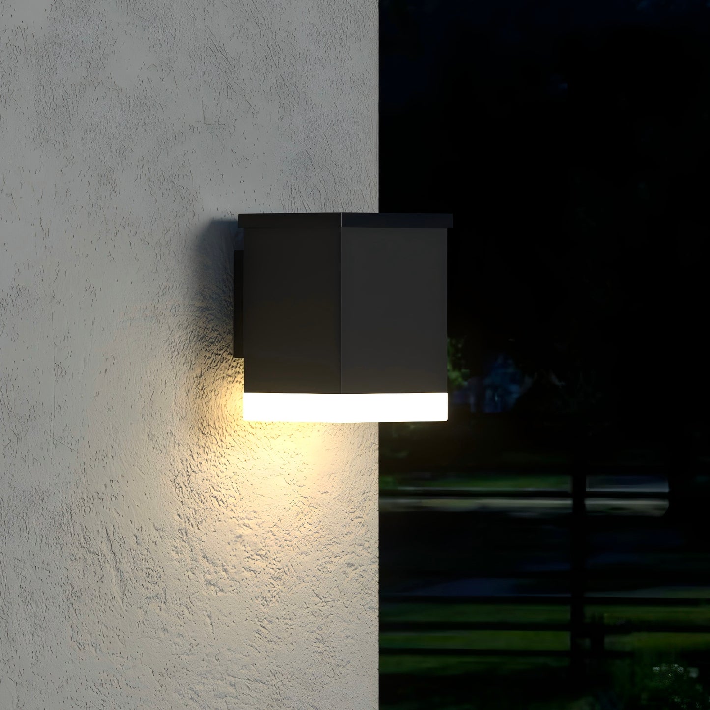 Applique murale solaire LED blanc chaud SUNBOX BLACK H11,5cm