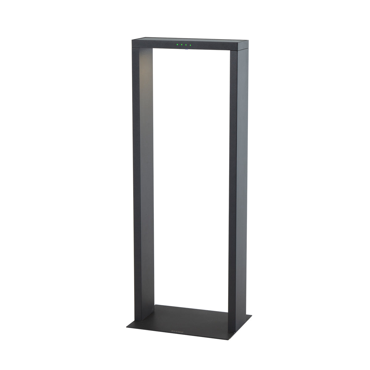 Borne solaire noire en aluminium LED puissant blanc chaud AXIS MAXI H65cm