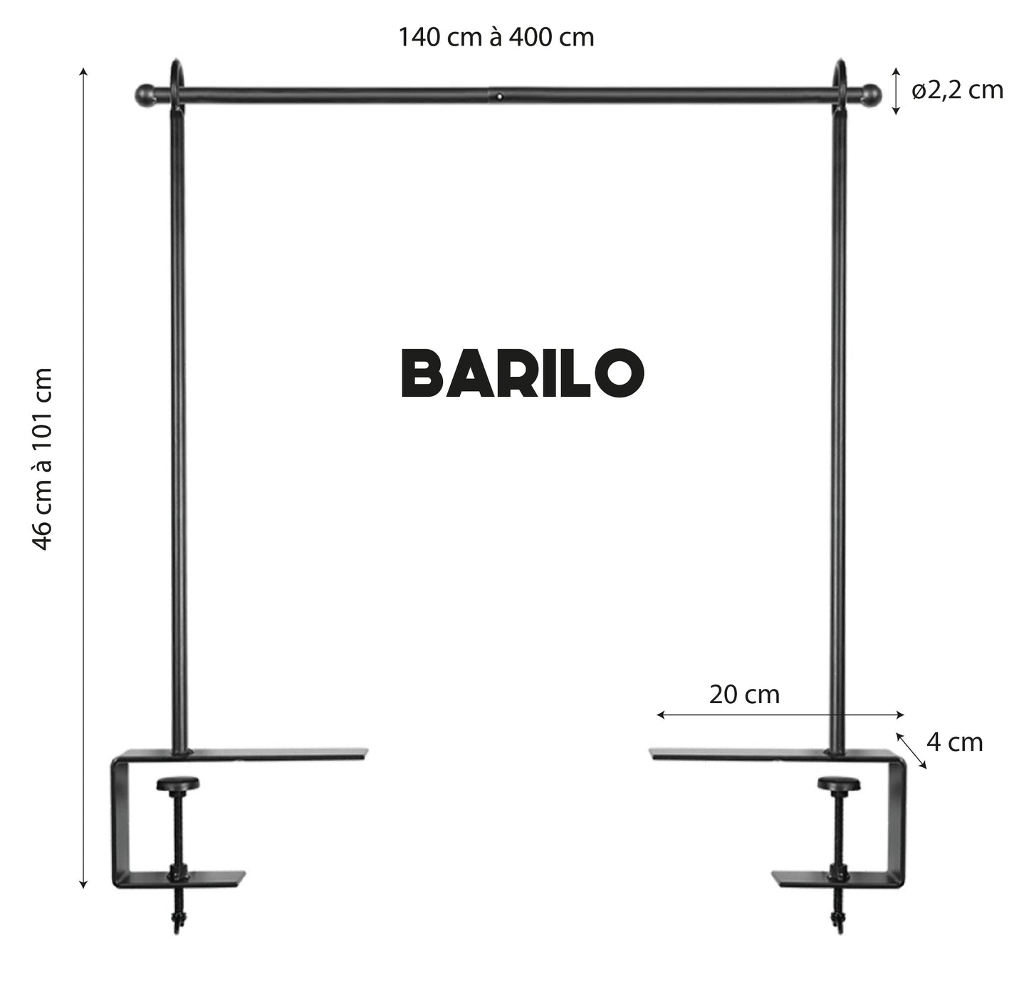 Support de table pour guirlande et éclairages extérieurs BARILO