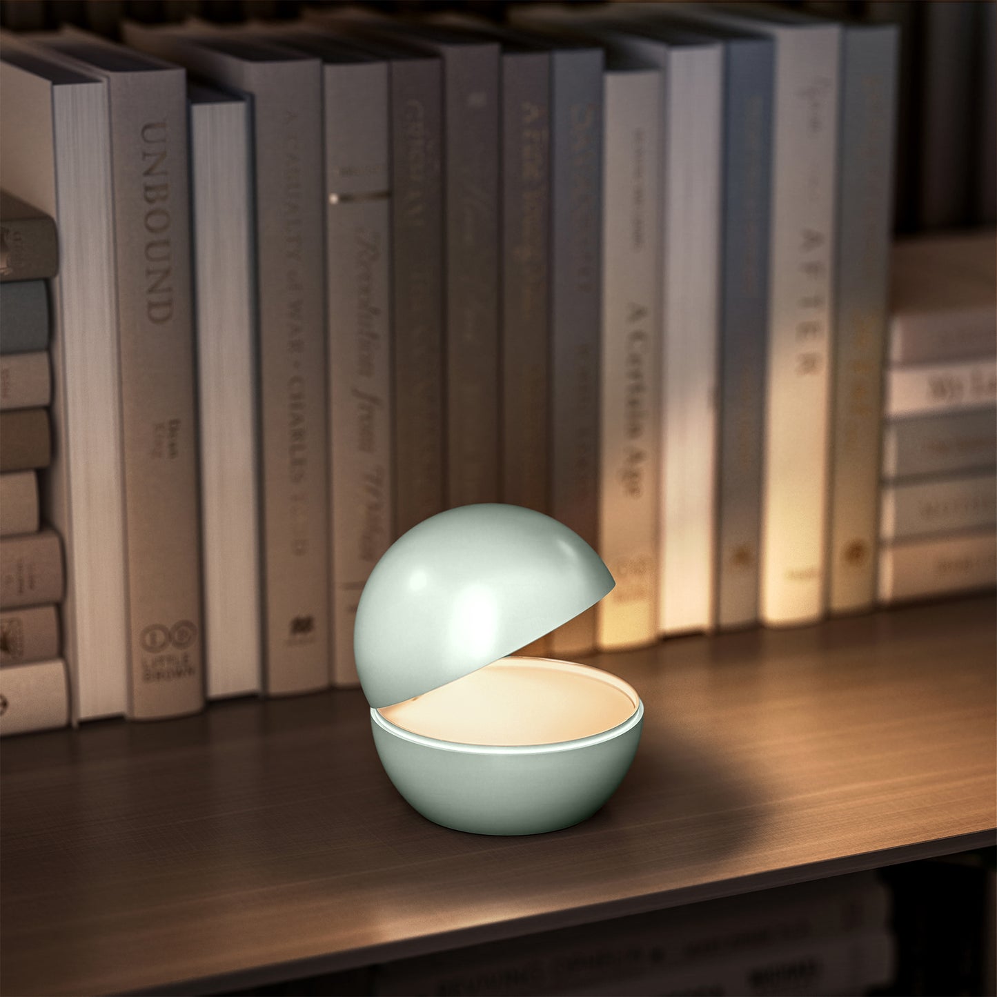 Lampe de chevet sans fil à poser vert sauge LED blanc chaud dimmable GOOD NIGHT SAGE ø12cm