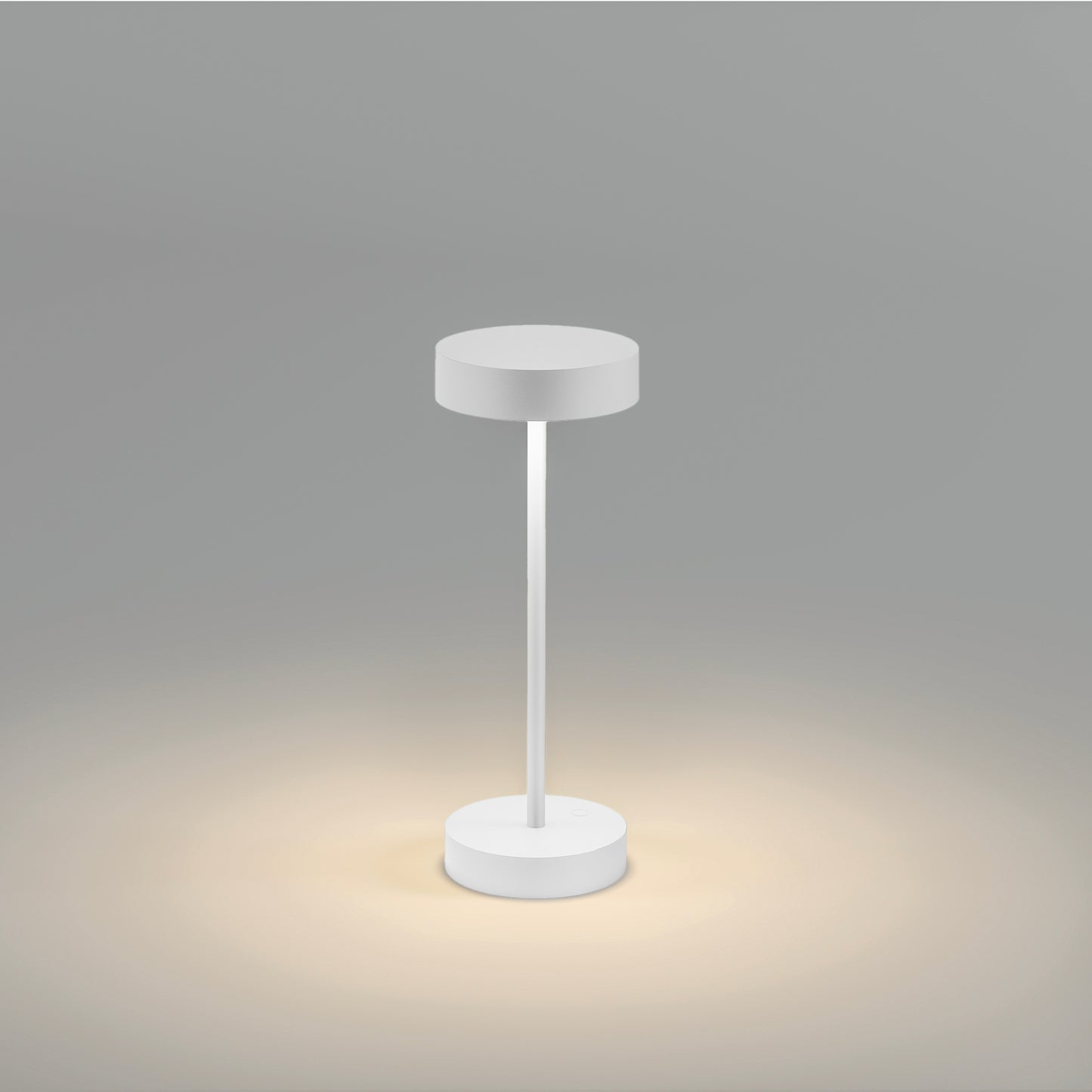 Lampe de table sans fil dimmable en aluminium blanc LED SANDY MINI WHITE H25 cm