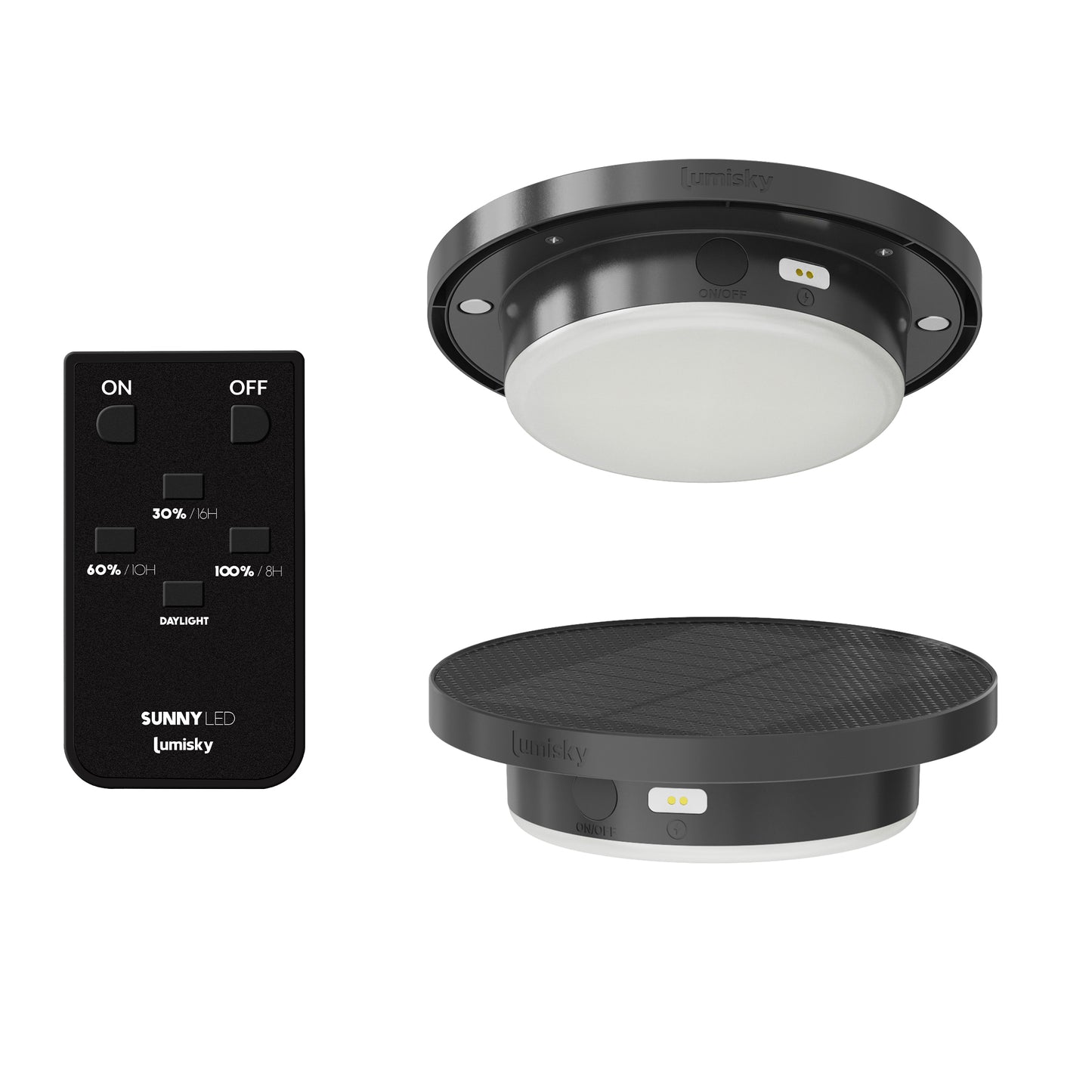 Lanterne solaire décorative avec base LED solaire rechargeable LED blanc chaud SALOMEA TALL H47cm