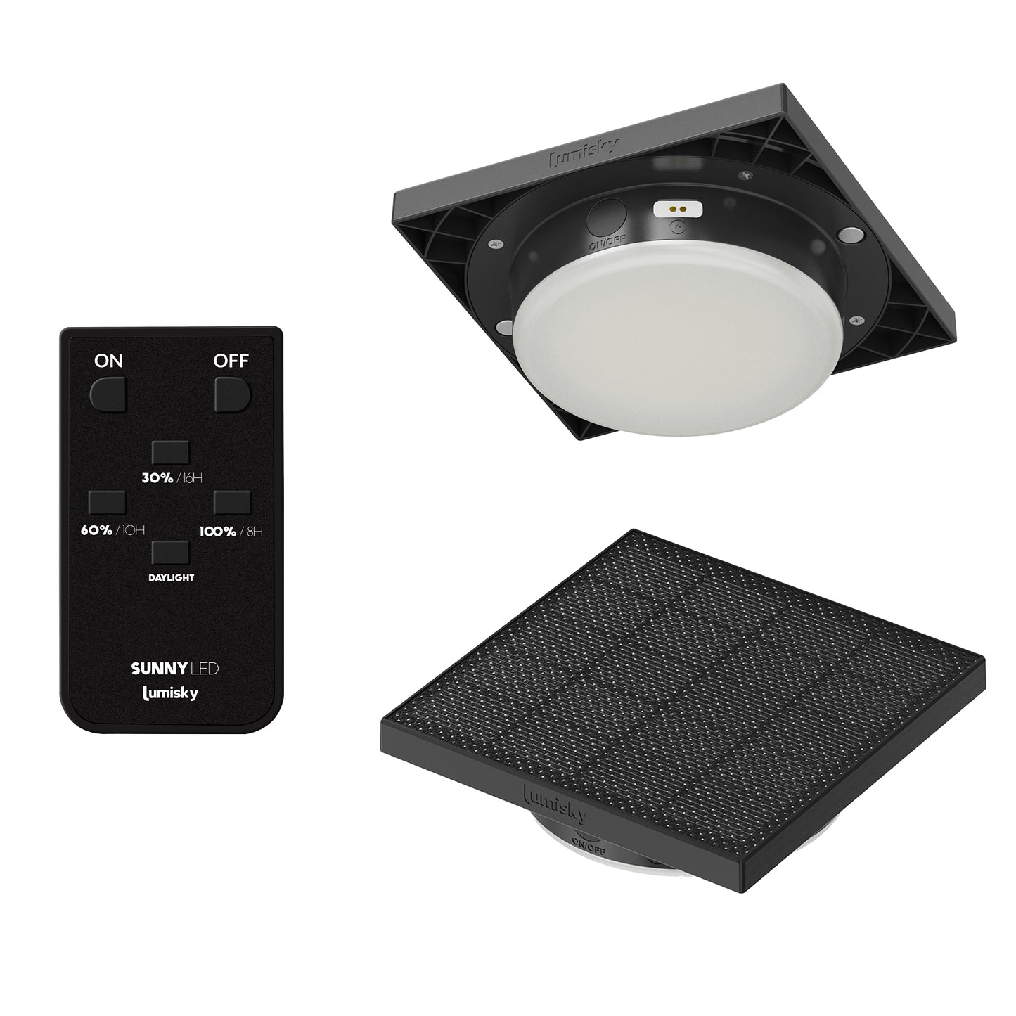 Lanterne solaire décorative avec base LED solaire rechargeable LED blanc chaud FERIAN SMALL H35cm