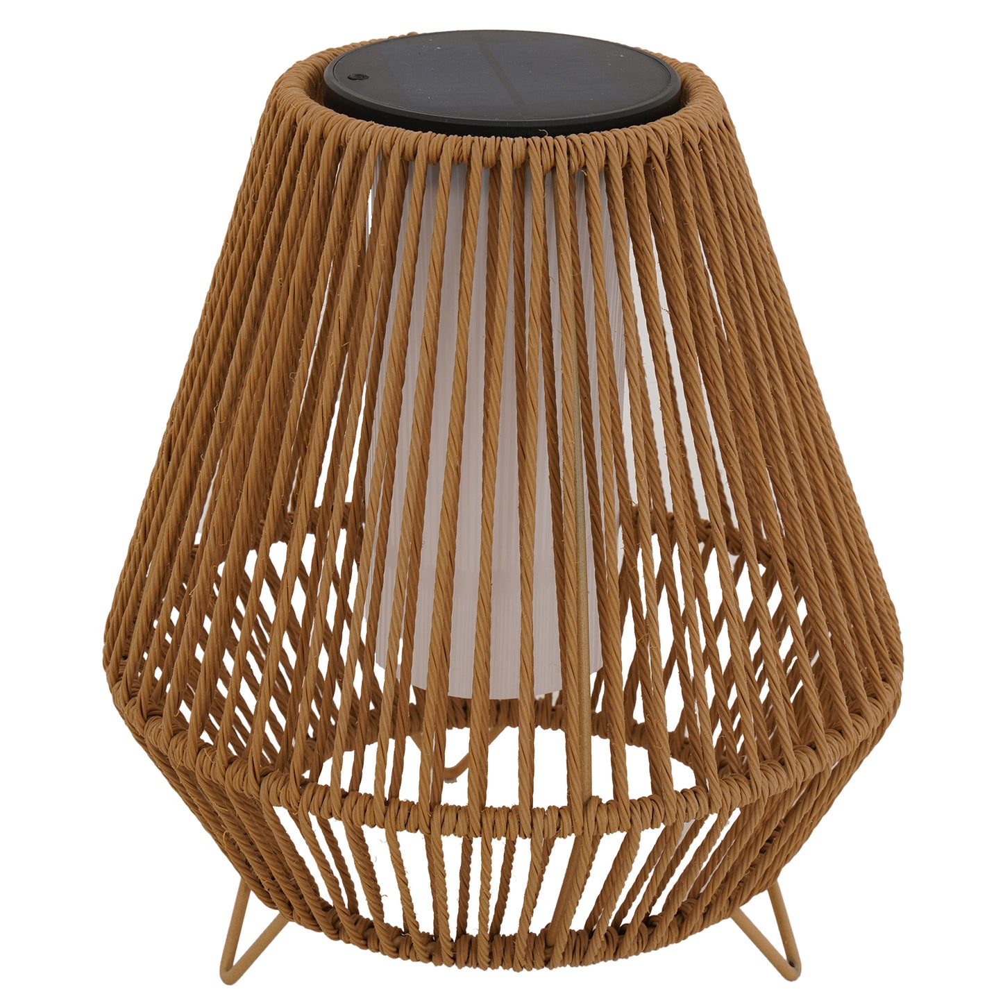 Lanterne solaire décorative avec base LED solaire rechargeable LED blanc chaud SALOMEA SMALL H35cm