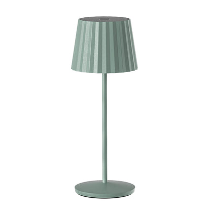Lot de 6 Lampe de table sans fil LED blanc chaud dimmable ABBY OLIVE H29cm Vert Olive avec plateau de chargement