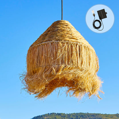 Suspension solaire LEONORA SOLAR en jacinthe d'eau avec câble hybride secteur et solaire 5m de longueur