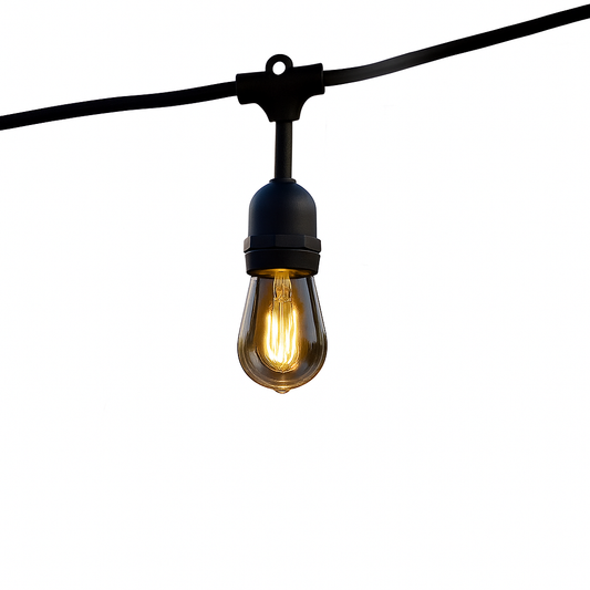 Guirlande lumineuse extérieure raccordable 26m avec 60 ampoules LED filament E27 blanc chaud MAFY LIGHT
