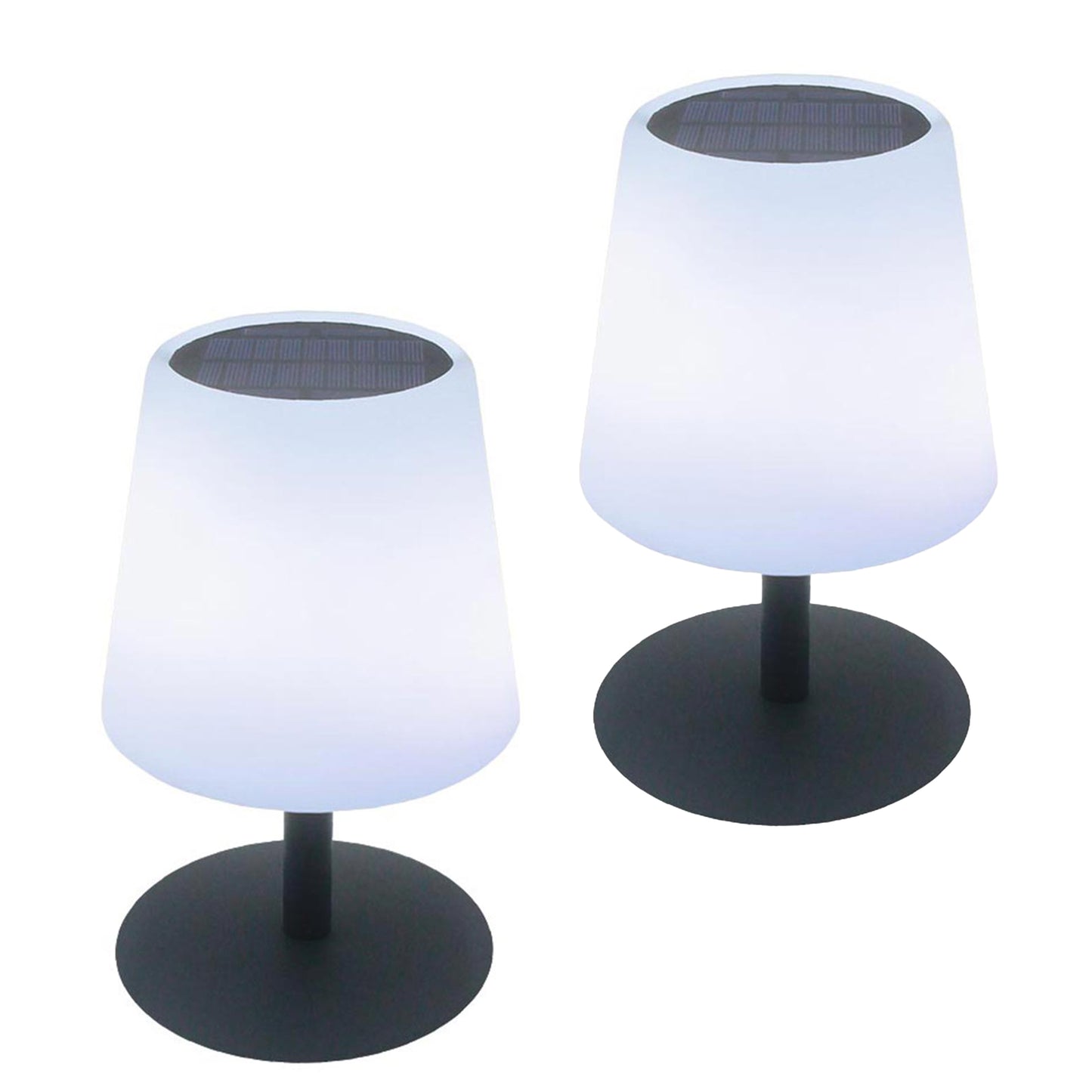 Lot de 2 Lampes de table solaire et rechargeable LED blanc chaud/blanc dimmable STANDY TINY SOLAR H25cm
