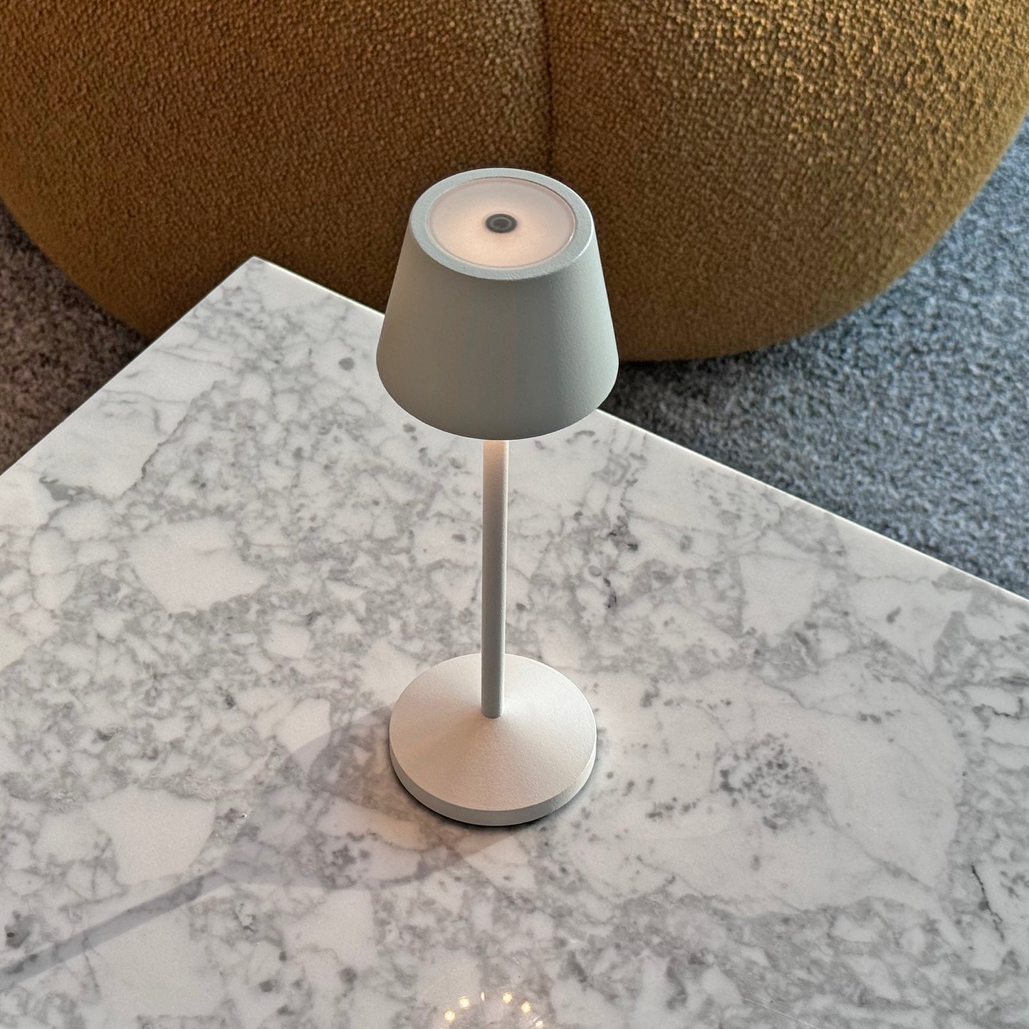 Lampe de table sans fil LED blanc chaud dimmable EMILY H25cm, White