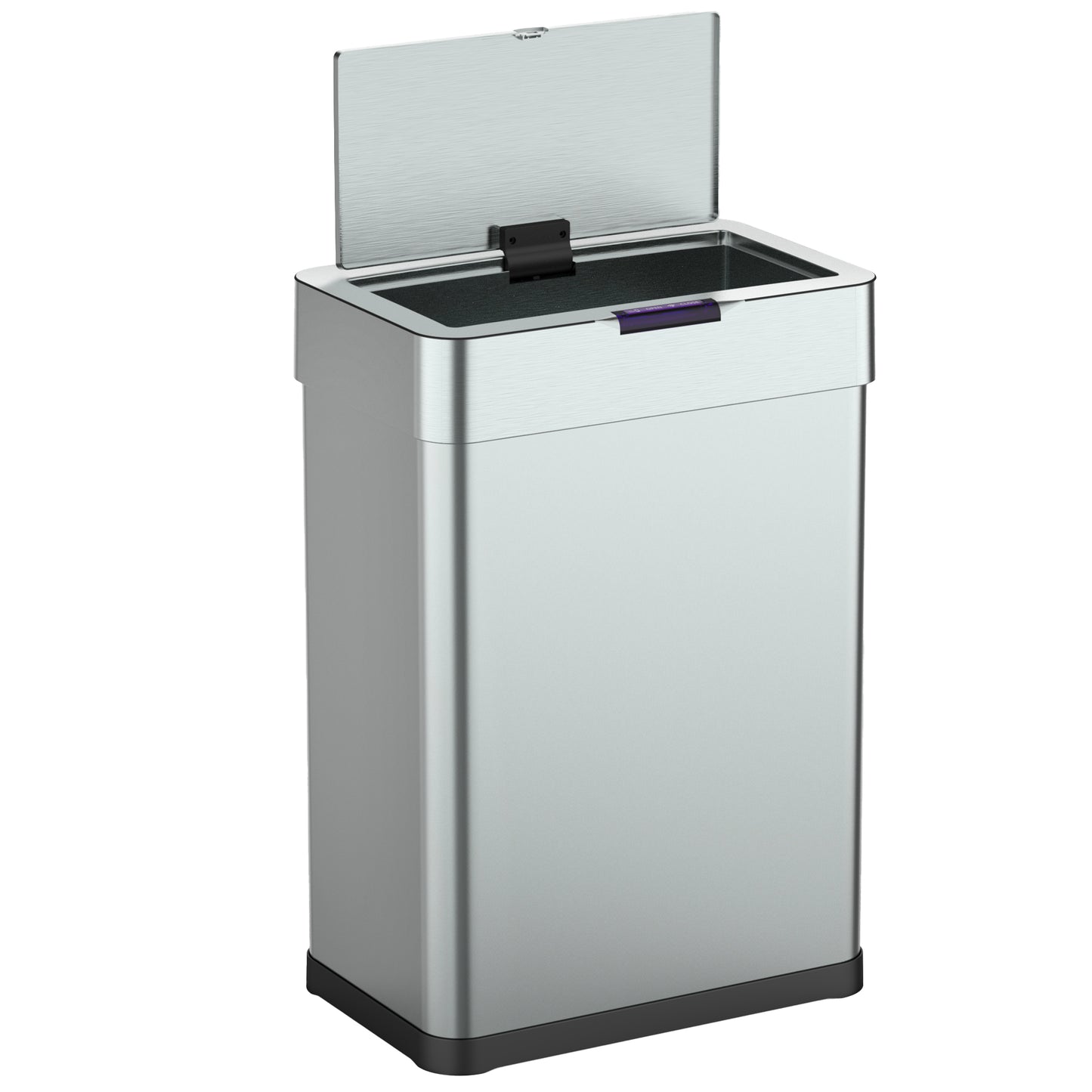 Poubelle de cuisine automatique design 60L DAYTONA en acier INOX avec cerclage