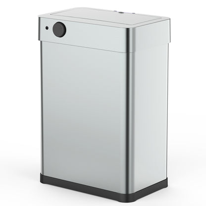 Poubelle de cuisine automatique design 60L DAYTONA en acier INOX avec cerclage