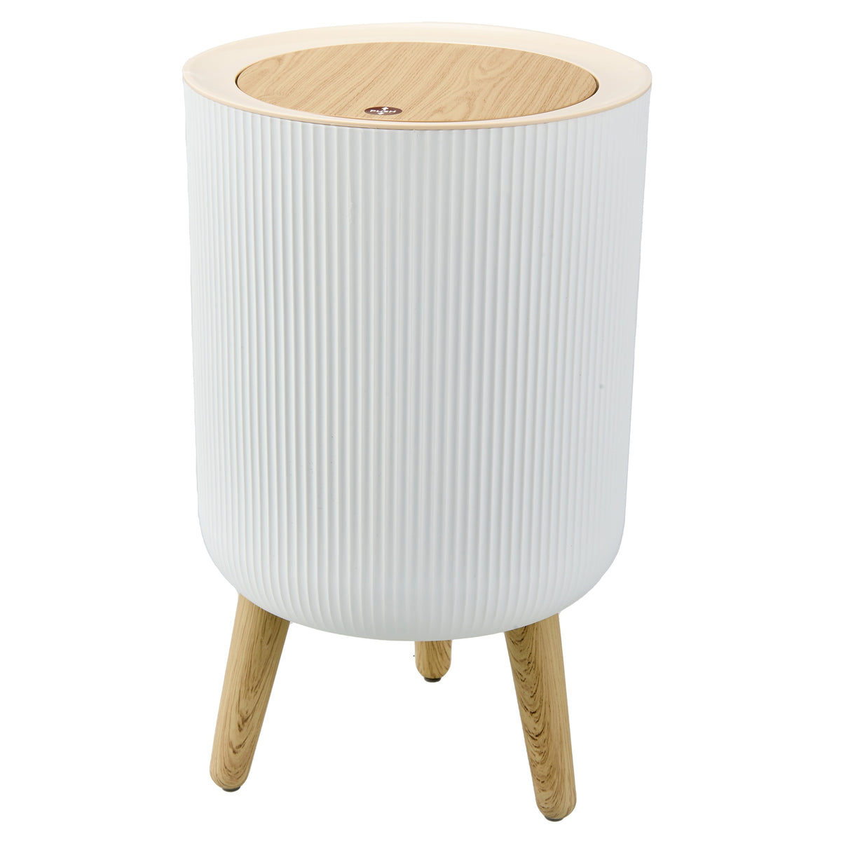 Poubelle sur pied de salle de bain touch 7L MALMO LINE Couleur bois