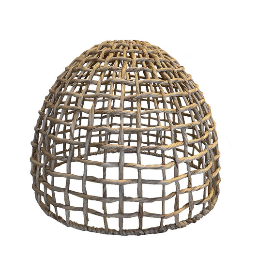 Abat jour naturel AMADEO en jacinthe d'eau style bohème H38cm pour monture électrique E27