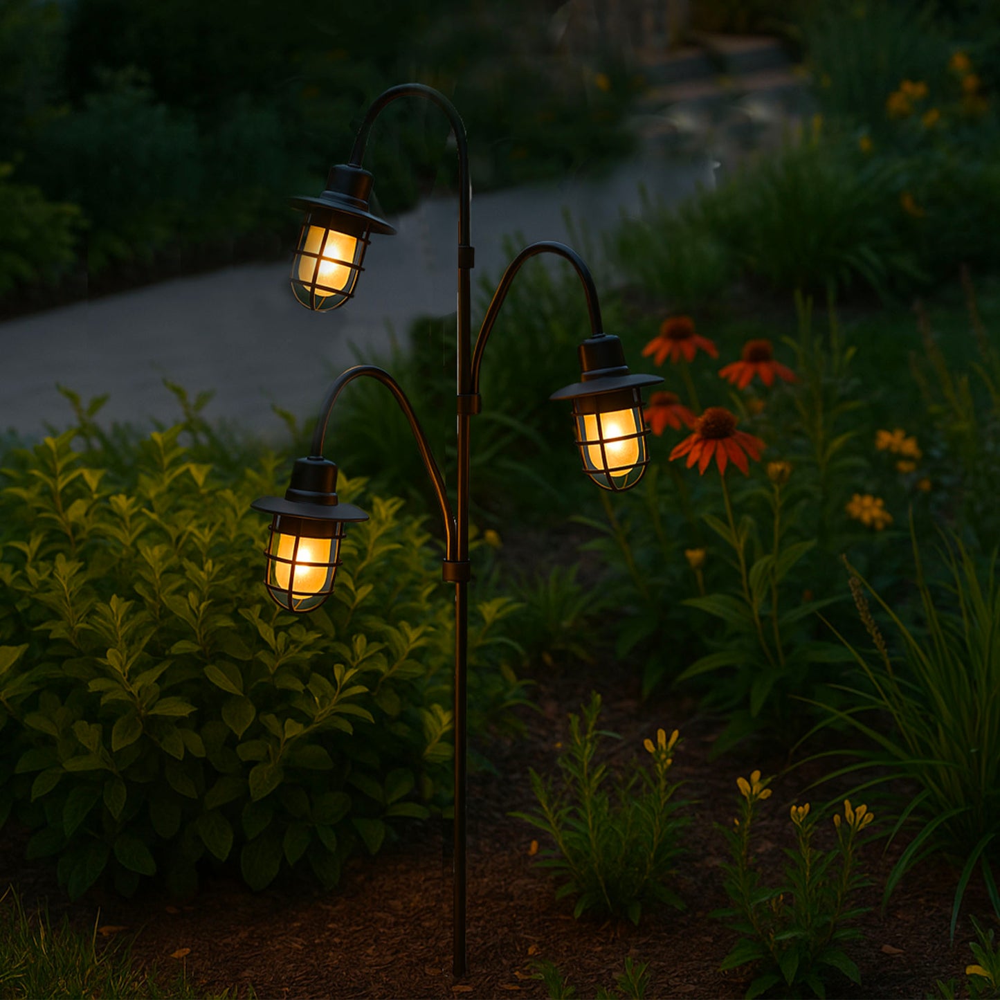 Dekorative Solarleuchte LED warmweiß BERRY SPIKE H74cm