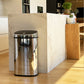 CITY Push-Kücheneimer 50L aus Edelstahl mit Umreifung Öffnen durch einfachen Druck