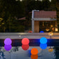 BOBBY ∅50 cm dimmbare, mehrfarbige, schwimmende LED-Funk-Lichtkugel mit Fernbedienung und Induktionssockel