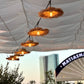 Außen anschließbare Lichterkette mit Strohschirm im Bohemian-Stil 7 Glühlampen E27-Fassung warmweiß LED TAHITI LIGHT CONNECTABLE 6m
