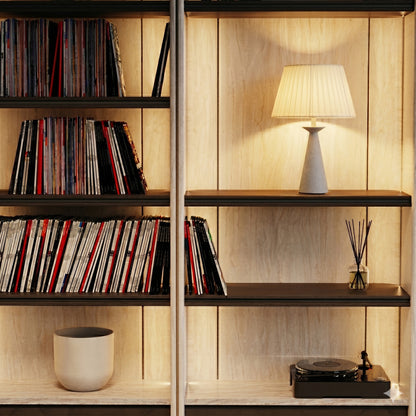 Lampe de table d'intérieur en béton avec ampoule LED rechargeable blanc chaud dimmable KONI CEMENT H35 cm