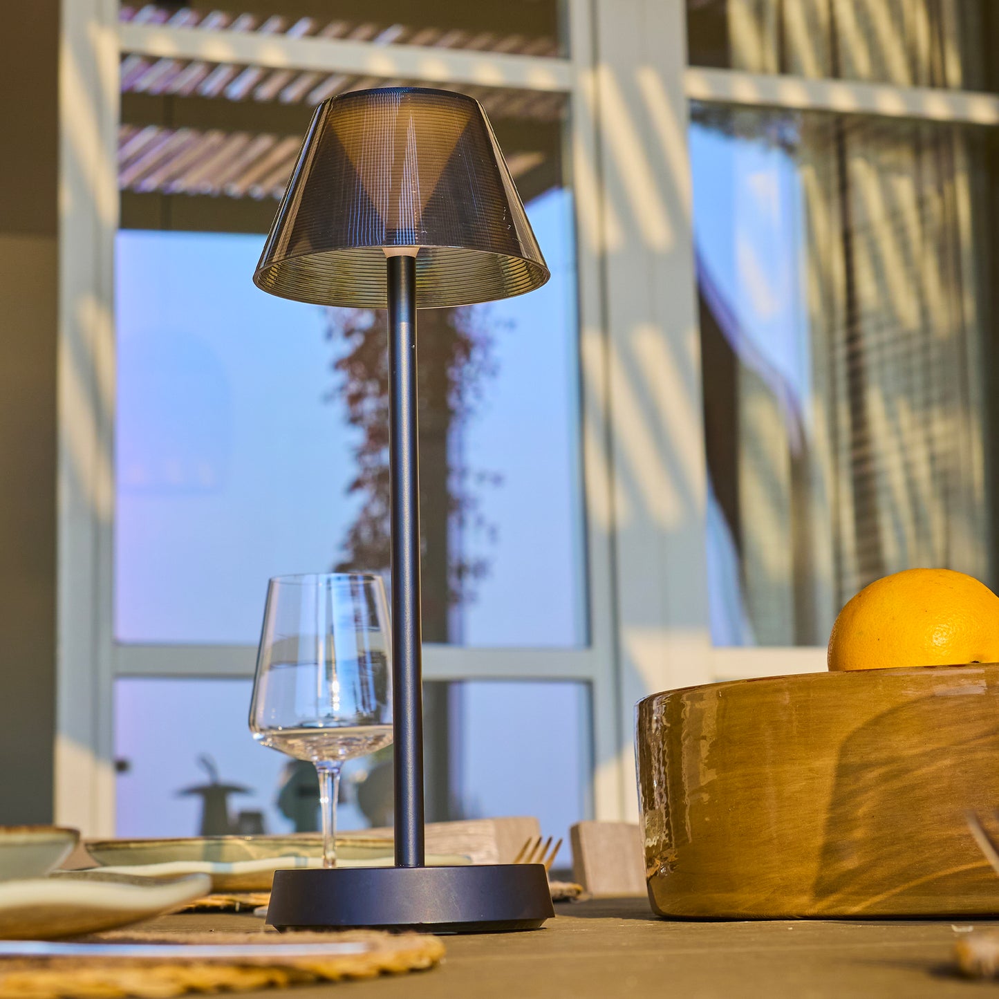 Lampe de table sans fil LED blanc chaud BEVERLY BLACK H34cm