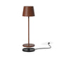 Lampe de table touch sans fil en aluminium marron KELLY VINTAGE LED blanc dimmable H38 cm