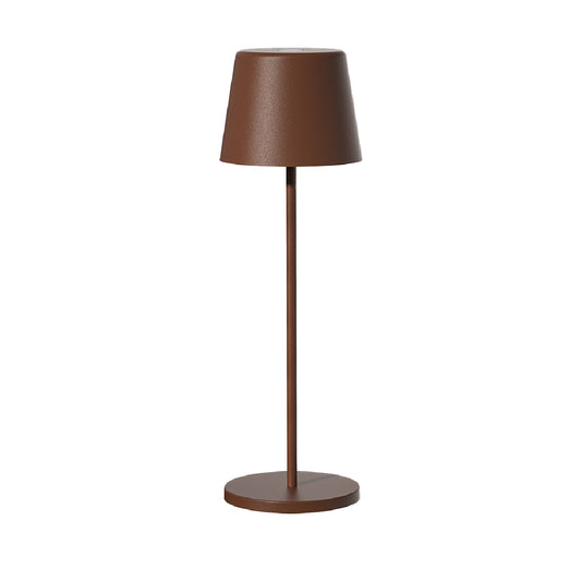 Lampe de table touch sans fil en aluminium marron KELLY VINTAGE LED blanc dimmable H36.5cm