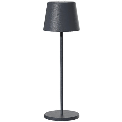 Tischleuchte Touch Wireless Aluminium grau LED weiß dimmbar KELLY ROCK H39cm