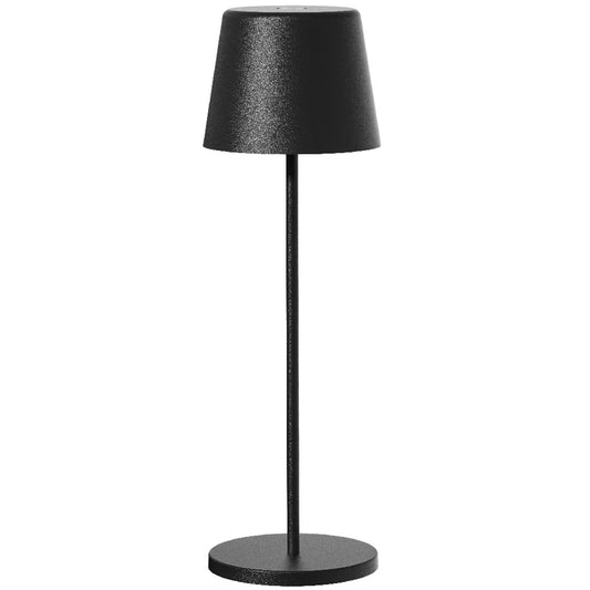 Lampe de table touch sans fil en aluminium noir KELLY BLACK LED blanc dimmable H38cm