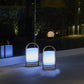 2er Set kabellose Laternen skandinavisches Design Naturholzgriff LED warmweiß/weiß dimmbar WOODY H37cm