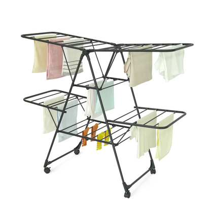 Séchoir à linge pliable étendoir multifonction 26M ALBA Couleur noir