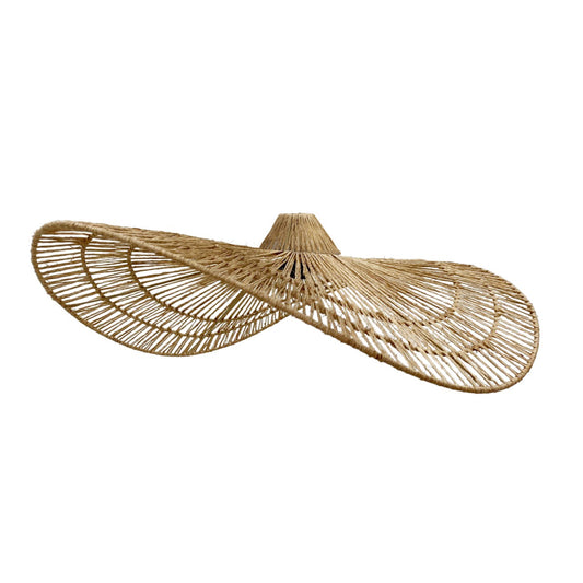 Abat jour naturel MARBELLA en jute naturel H14cm style bohème pour monture électrique E27