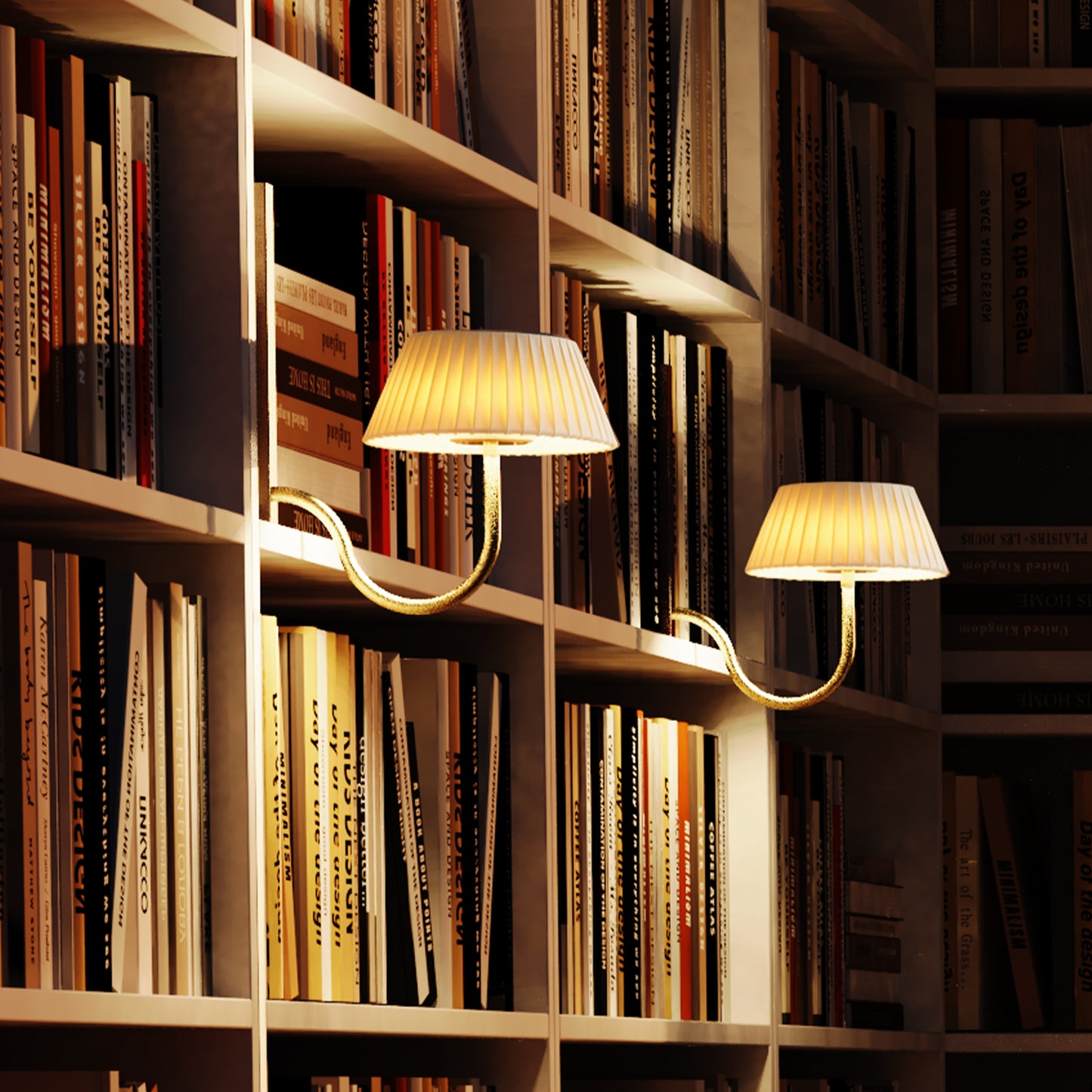 Applique murale d'intérieur avec ampoule LED doré rechargeable blanc chaud dimmable LIBRA MATT GOLD H28,5 cm