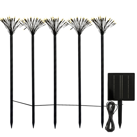 Lot de 5 piques lumineux solaires décoratifs LED blanc chaud YOGY PICK TALL 5m