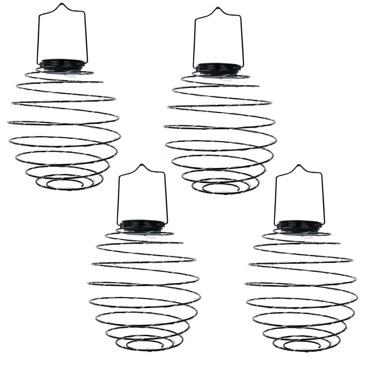 4x Décoration solaire spirale ORION H37CM