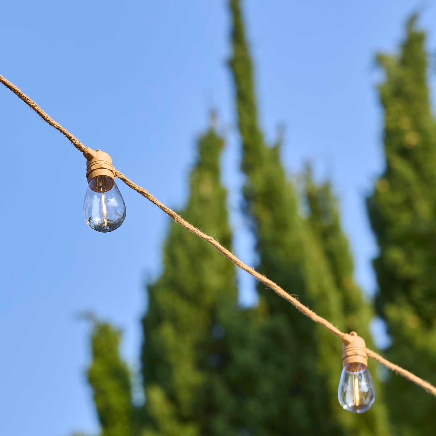 Solar-Lichterkette 10 warmweiße transparente LED-Leuchtmittel FANTASY CORD SOLAR 7,50m