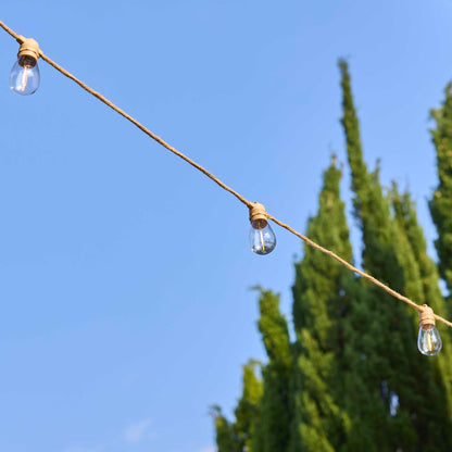 Solar-Lichterkette 10 warmweiße transparente LED-Leuchtmittel FANTASY CORD SOLAR 7,50m