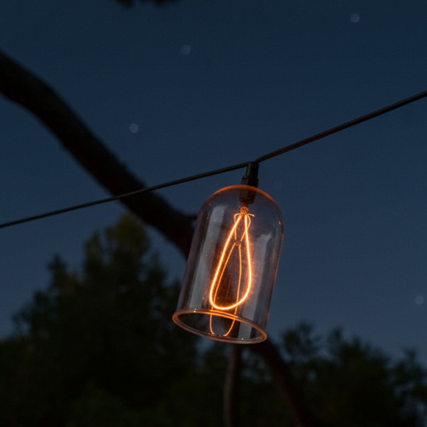 Guirlande lumineuse sur secteur raccordable 8 cloches LED blanc chaud à filaments apparents GLOW LIGHT 15m