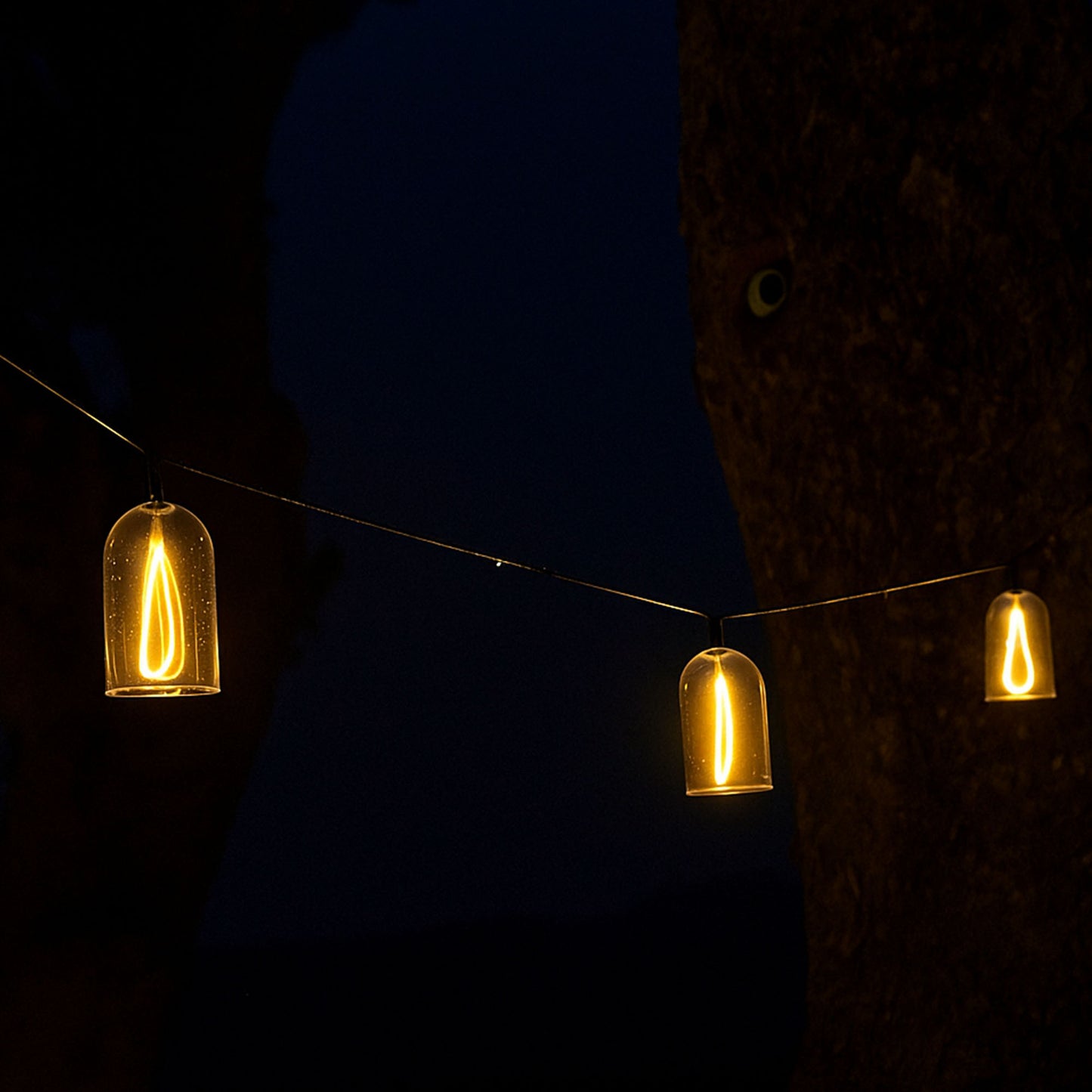 Guirlande lumineuse sur secteur raccordable 8 cloches LED blanc chaud à filaments apparents GLOW LIGHT 15m