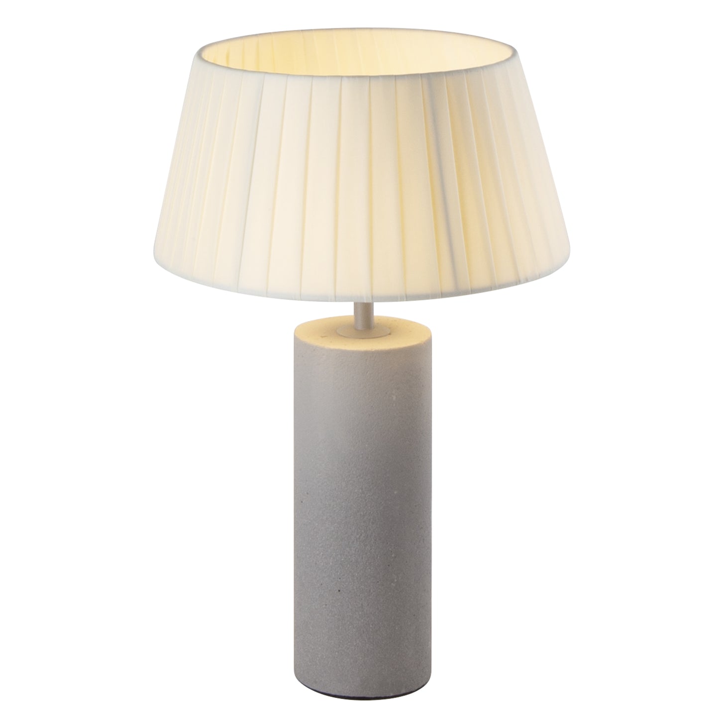 Lampe de table d'intérieur en béton avec ampoule LED rechargeable blanc chaud dimmable STILOS CEMENT H32,5 cm