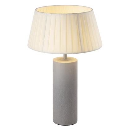 Lampe de table d'intérieur en béton avec ampoule LED rechargeable blanc chaud dimmable STILOS CEMENT H32,5 cm