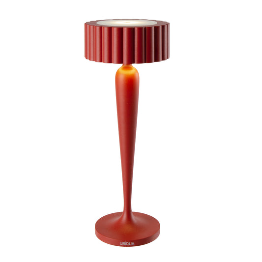 Lampe de table sans fil en aluminium rouge LED TWIGGY RED H26cm