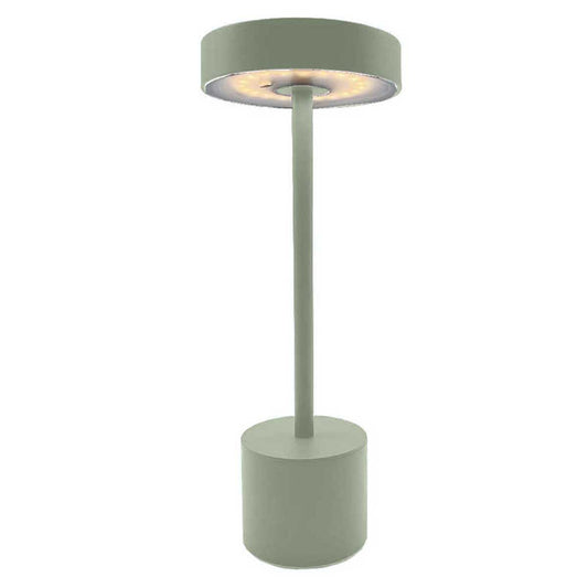 Lampe de table sans fil touch en aluminium vert olive mat LED ROBY OLIVE H30cm