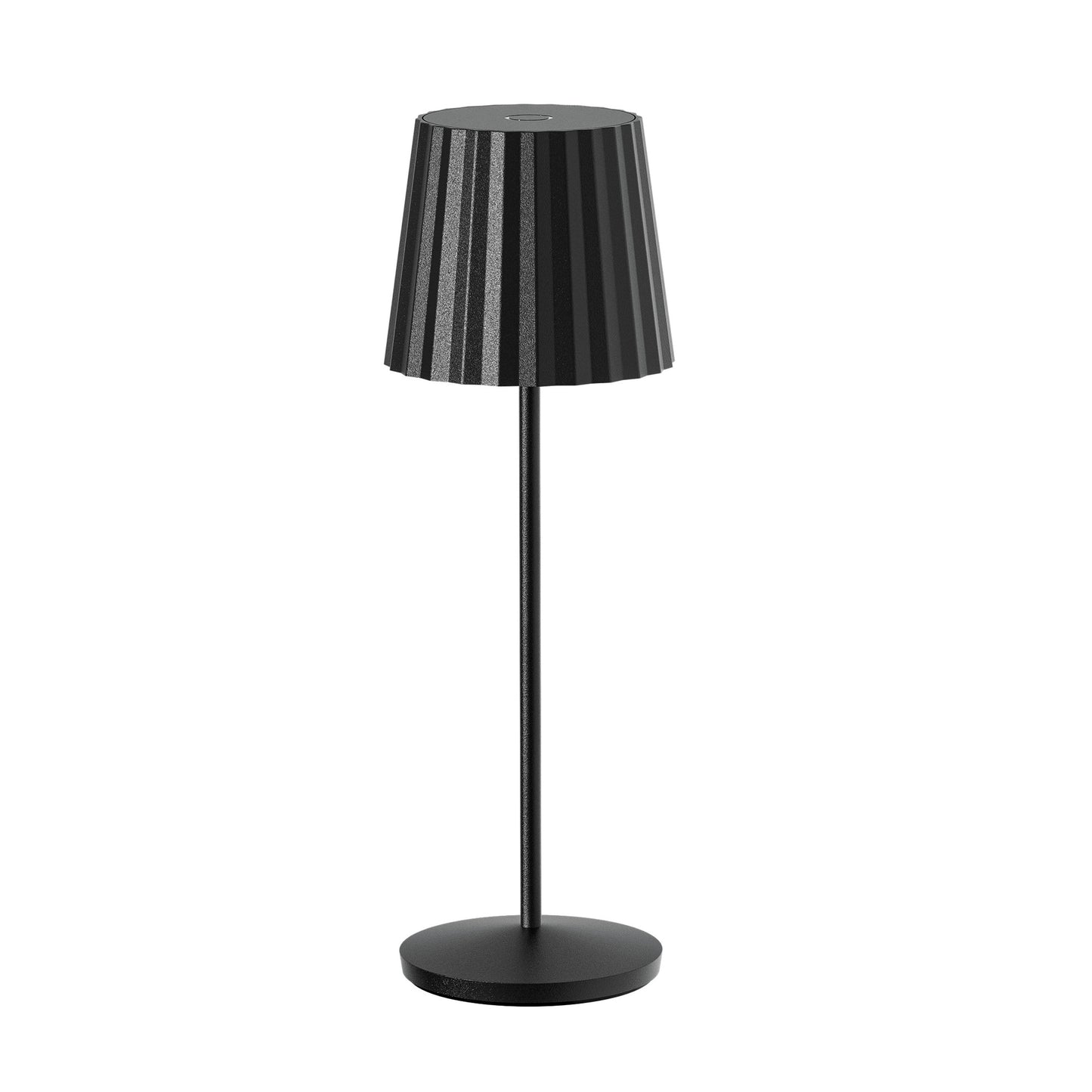Kabellose warmweiße LED-Tischlampe ABBY BLACK H30cm