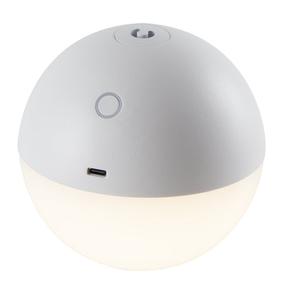 Lampe sans fil à poser ou à suspendre blanche LED blanc chaud dimmable ALBEDO WHITE ø12 cm
