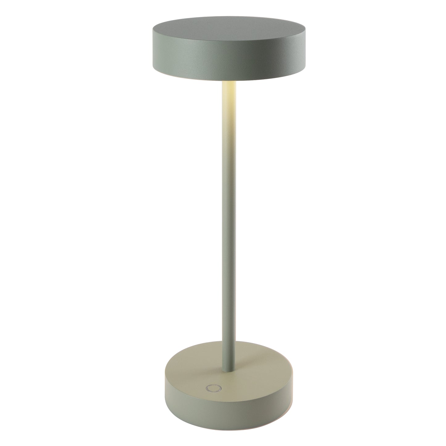 Lampe de table sans fil dimmable en aluminium couleur sauge LED SANDY MINI SAGE H25 cm